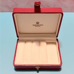 Mikimoto International with pearl Red Jewelry Box